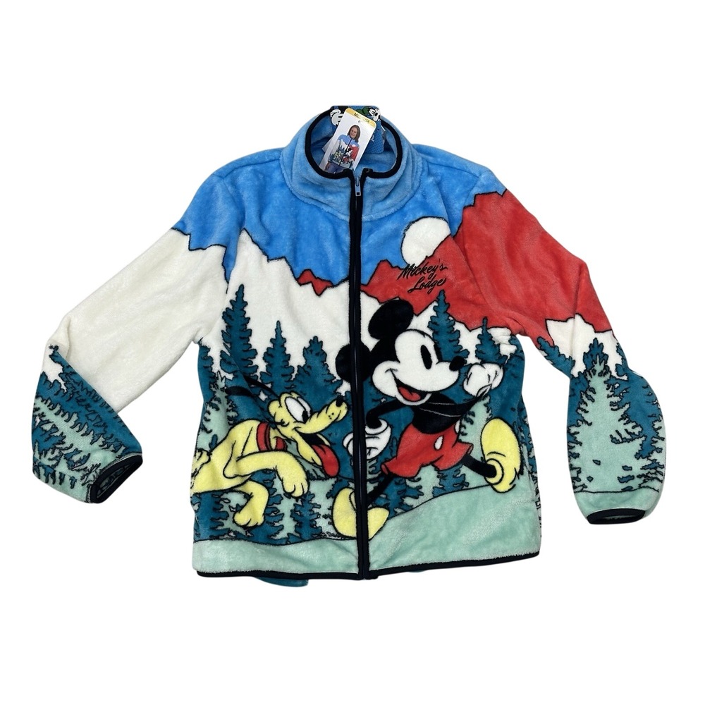 NWT, Disney Mickey Mouse Character Women's Soft CozyScenic Fleece Jacket, Size M